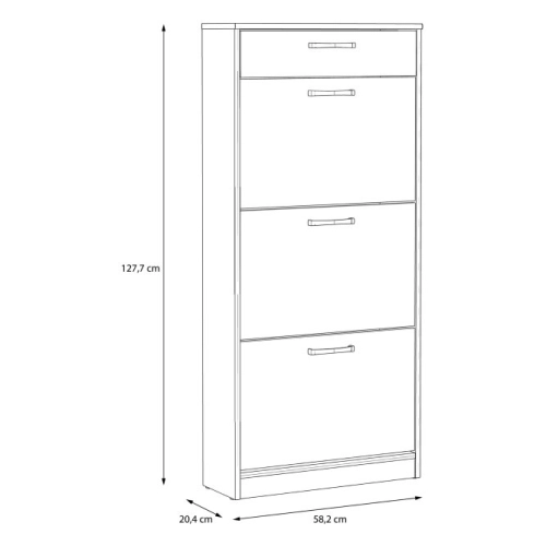 Szafka na buty z szufladą Dąb Sonoma